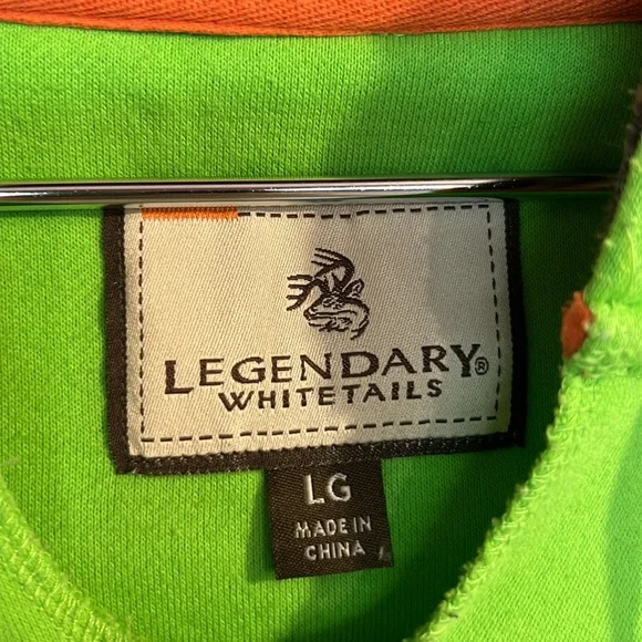 Legendary Whitetails brand men’s hoodie size L lime green color - Picture 6 of 7